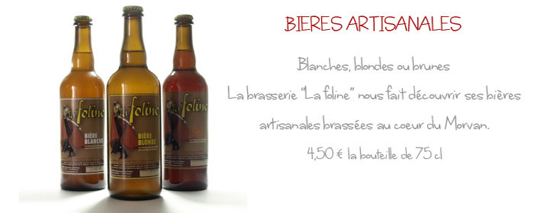 #htmlcaption2 Bières artisanales bio la foline disponible chez saveurs de bourgogne