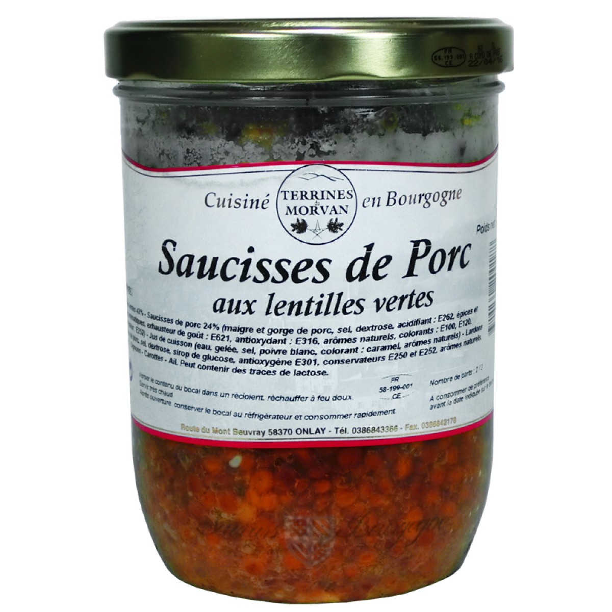 Saucisses de porc aux lentilles vertes 750g - Saveurs de ...