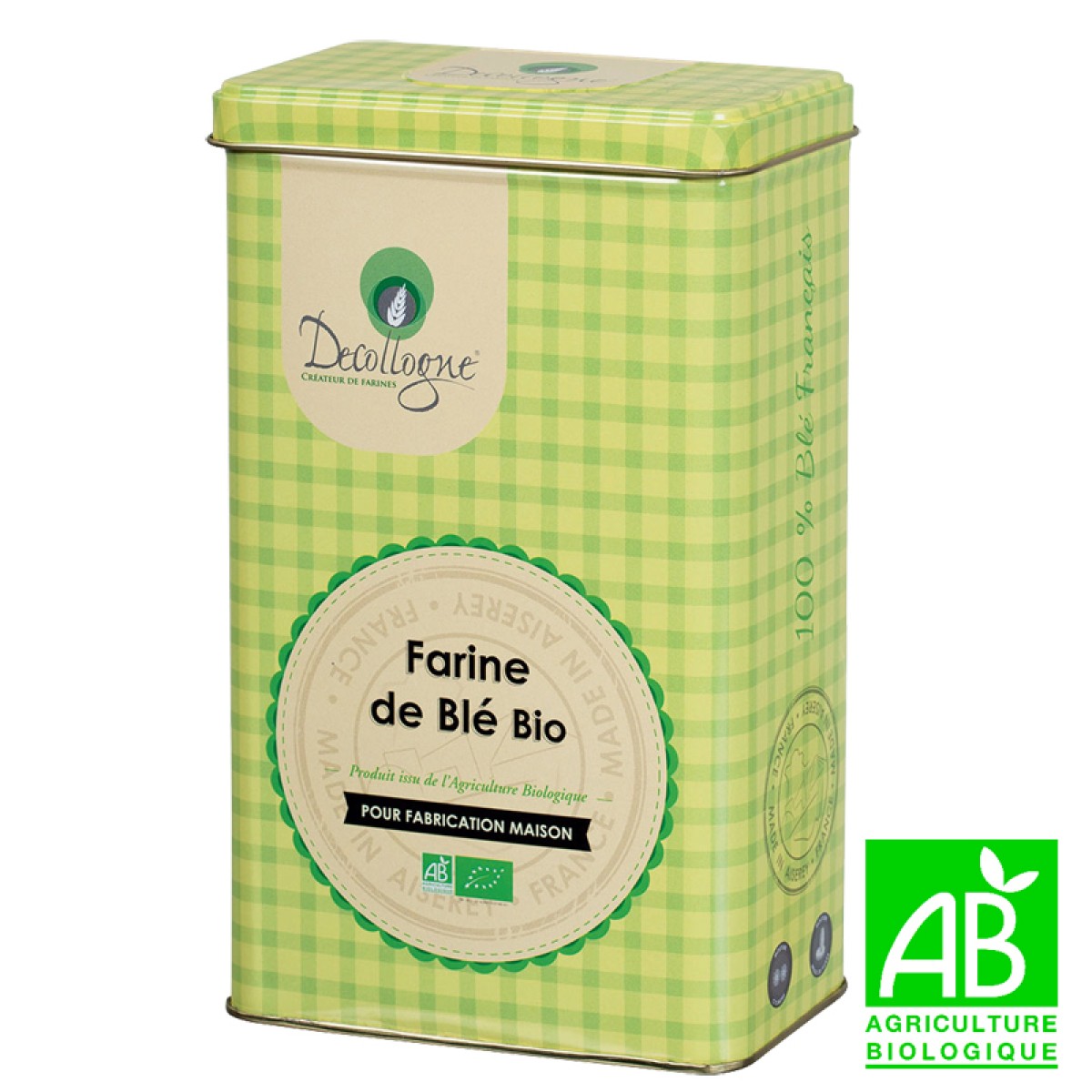 Farine De Ble Bio T65 Boite Fer 1kg Saveurs De Bourgogne Vente De Produits Du Terroir