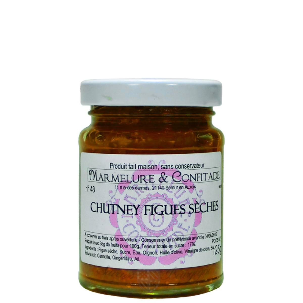 Chutney De Figues Seches 125g Saveurs De Bourgogne Vente De Produits Du Terroir