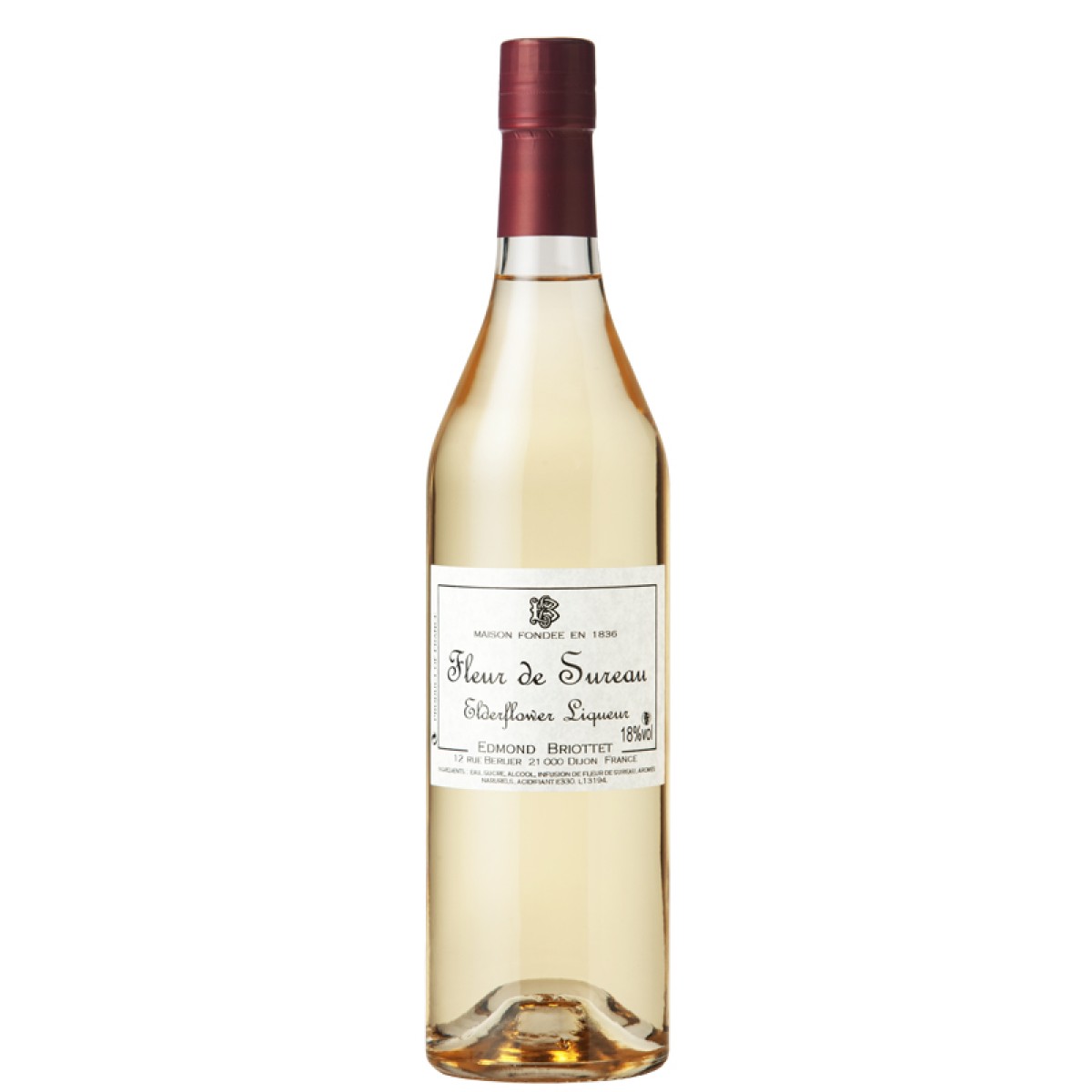 Sureau Liqueur 18% 70cl Briottet - Saveurs de Bourgogne - Vente de