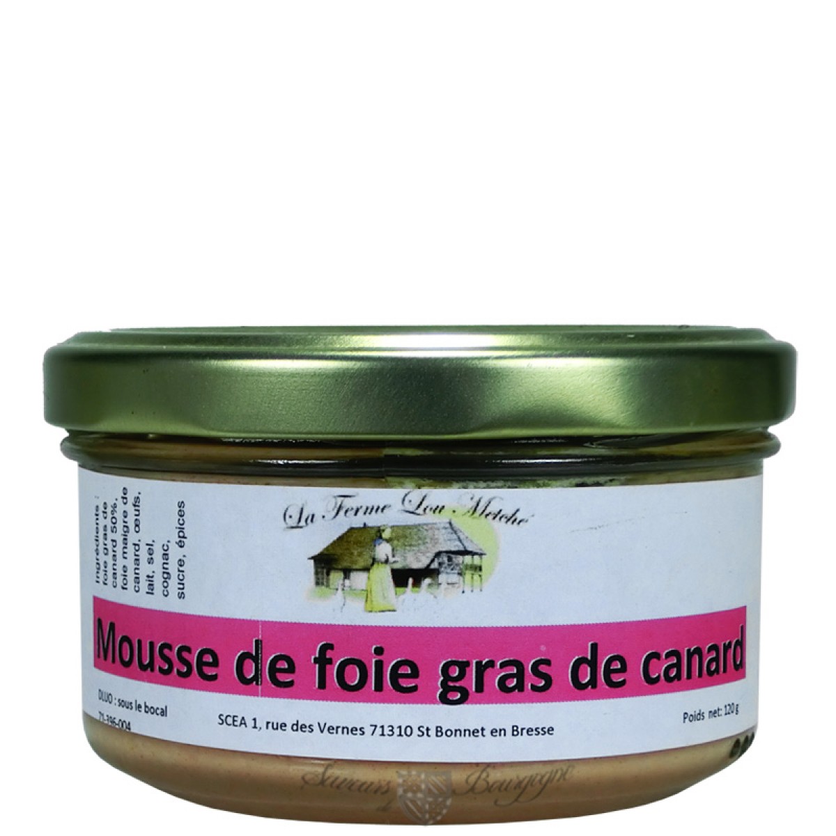 Mousse de foie gras canard 120g Saveurs de Bourgogne Vente de