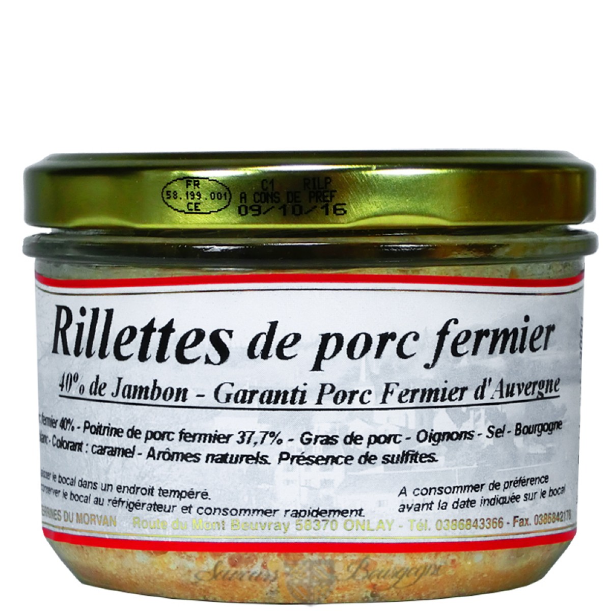 Rillettes de porc fermier 200g Terrines du Morvan Saveurs de