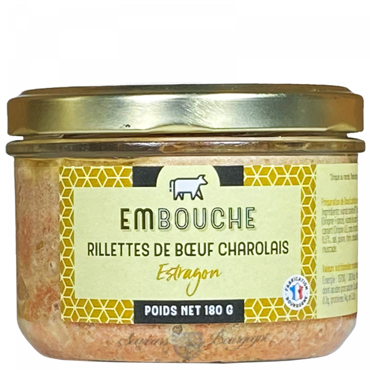 Rillettes de Bœuf Charolais a l'estragon 180g Terrines du Morvan