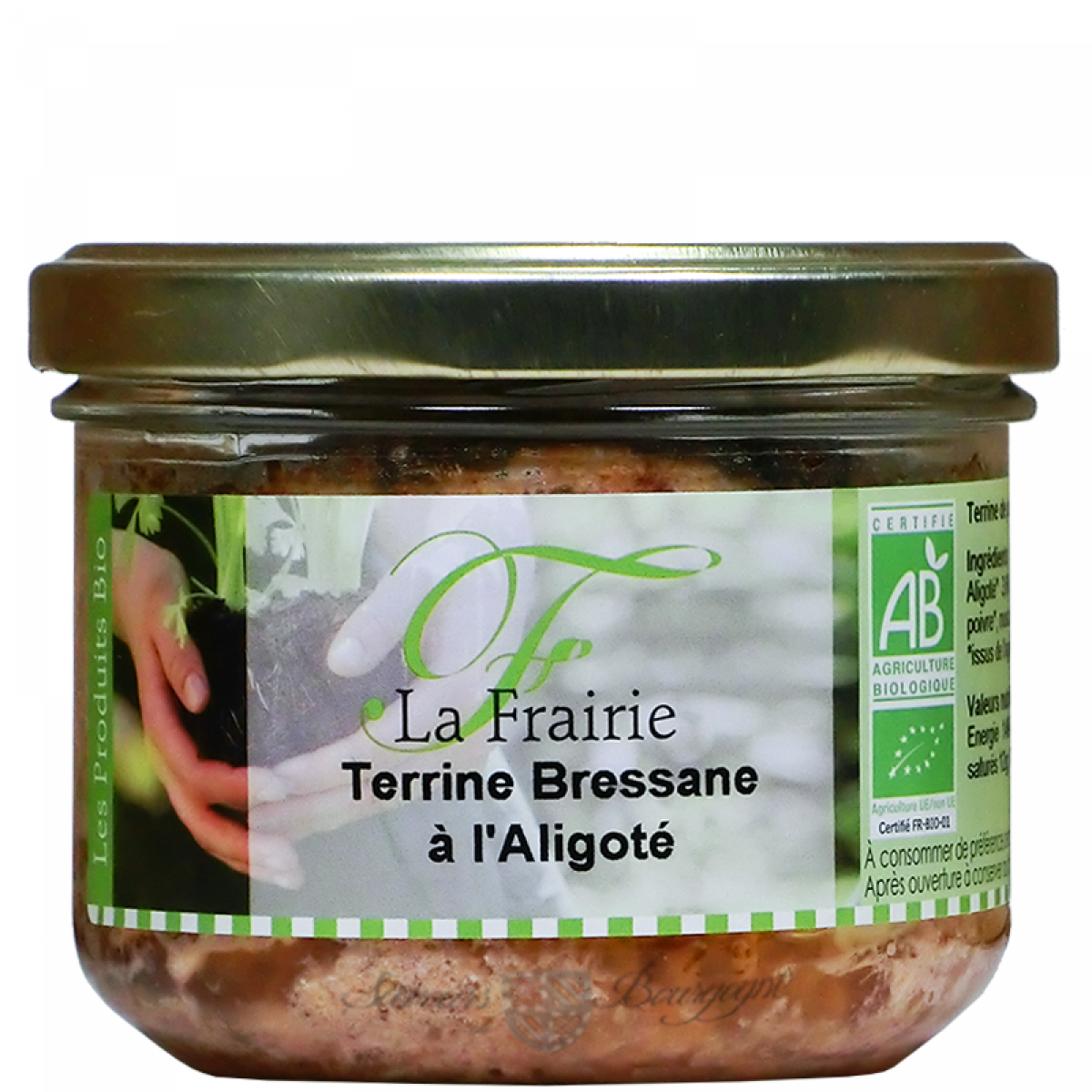 Terrine Bressane à l'aligoté Bio 180g Saveurs de Bourgogne Vente de