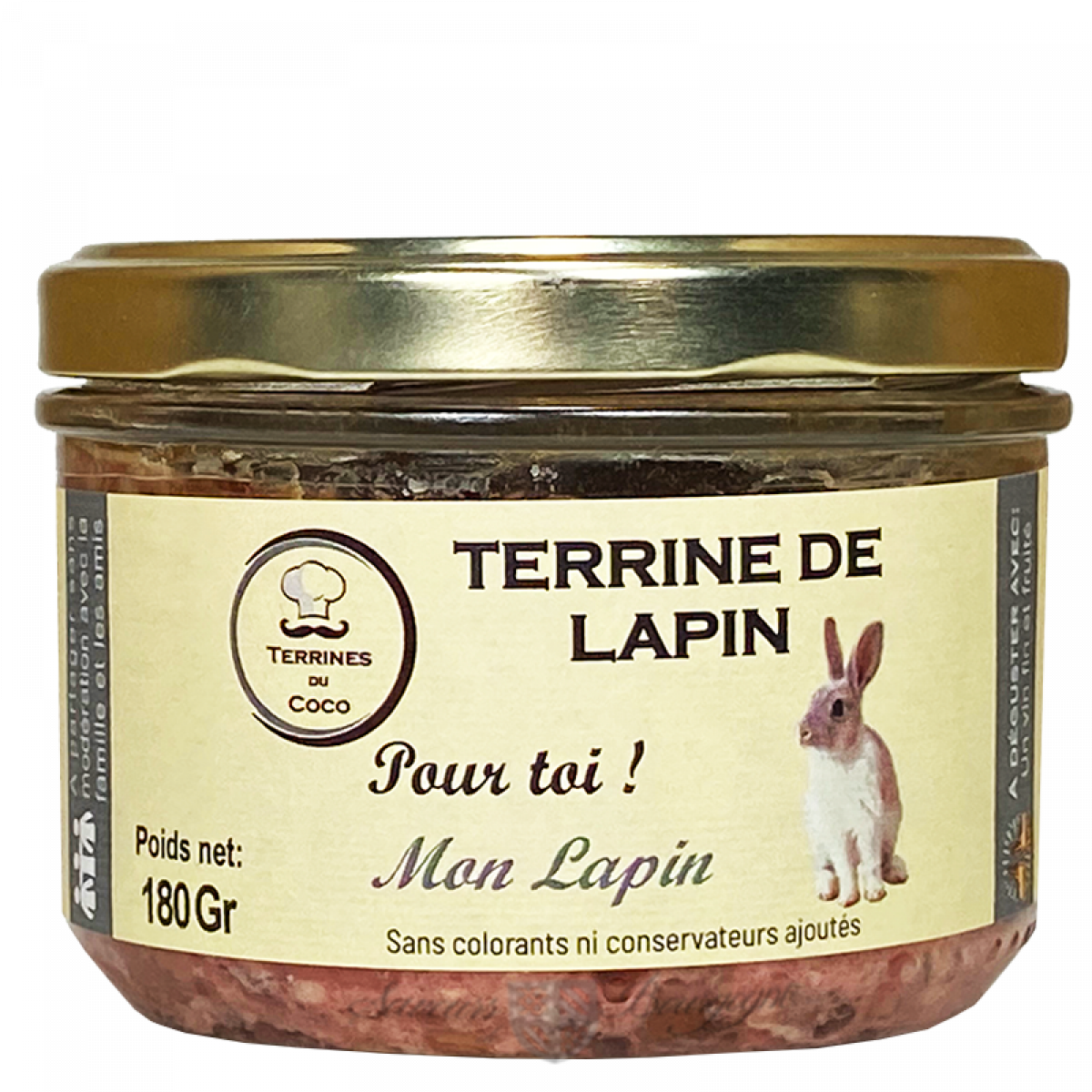 Terrine de lapin "Mon Lapin" 180g Coco Saveurs de Bourgogne Vente