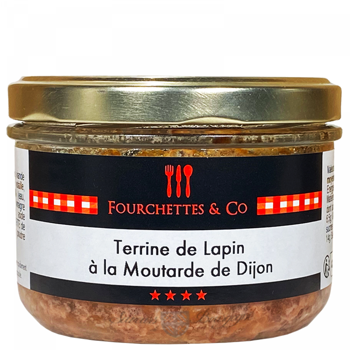 Terrine de Lapin à la Moutarde de Dijon Ss porc Ss Alcool 180g