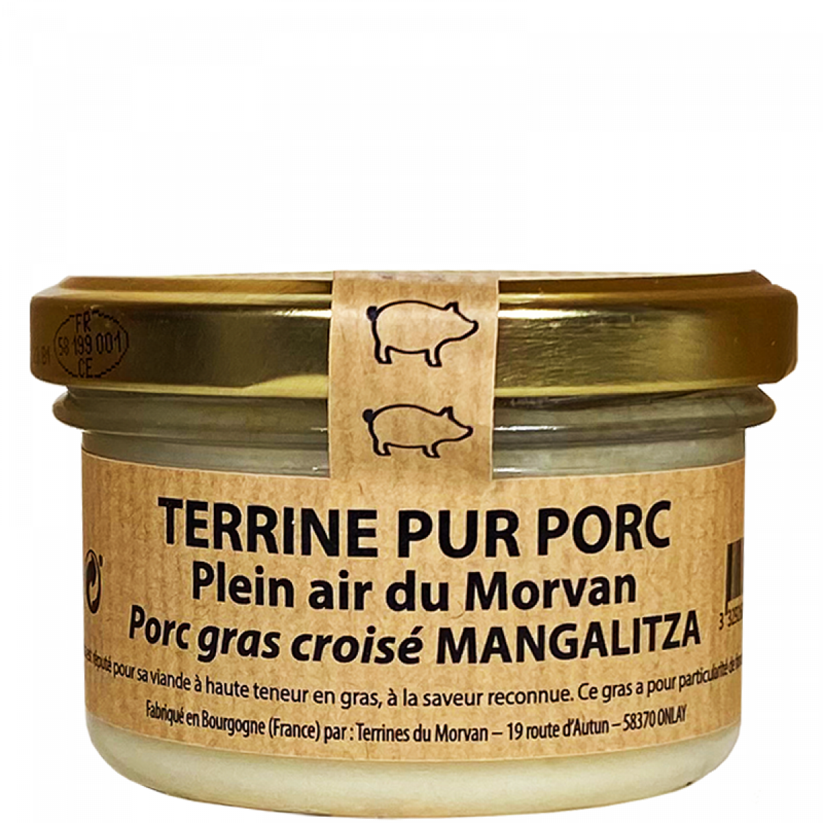 Terrine pur porc plein air du Morvan croisé Mangalitza 80g (poids net 50g) Saveurs de