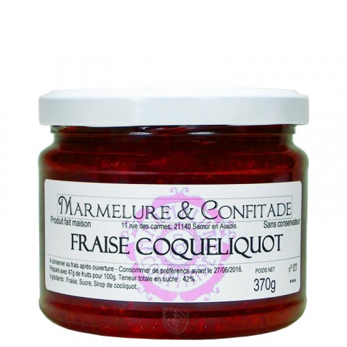 Confiture Fraise et coquelicot 370g Marmelure & Confitade