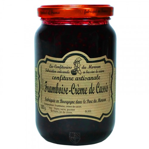 Confiture Framboise-Crème de cassis 380g Confiturier du Morvan