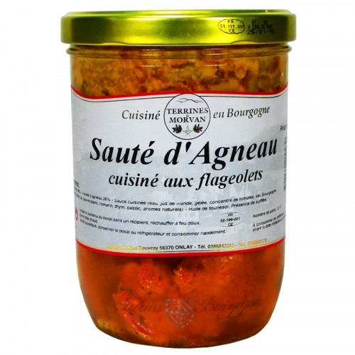 Sauté d'agneau cuisiné aux flageolets 750g