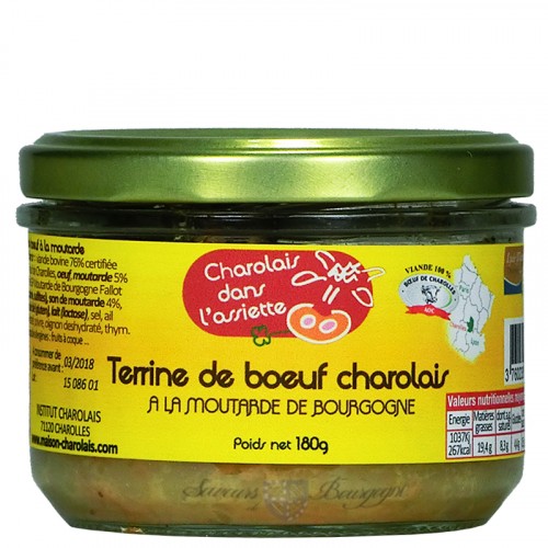 Terrine de Boeuf Charolais à la Moutarde de Bourgogne Fallot 180g