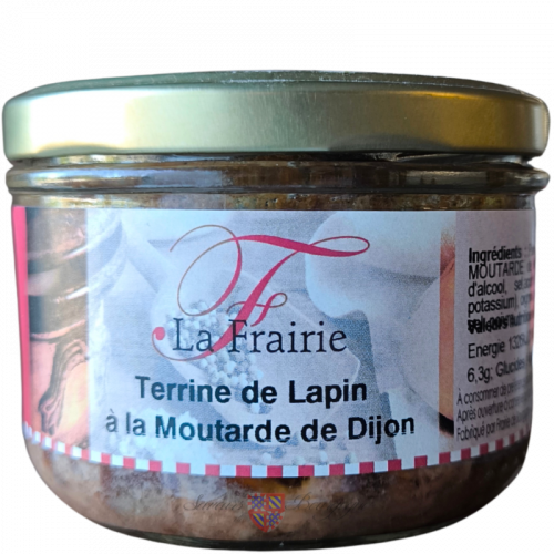 Terrine de Lapin à la Moutarde de Dijon Ss porc Ss Alcool 180g - Frairie