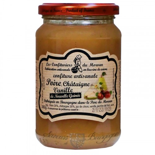 Confiture Poire Châtaigne Vanille de Nouvelle-Guinée 380g Confiturier du Morvan