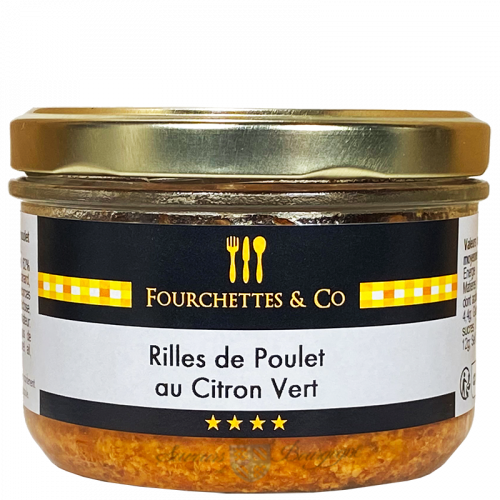 Rilles de Poulet au Citron Vert Ss porc Ss Alcool 180g - Frairie