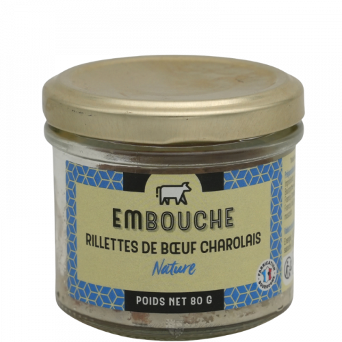 Rillettes de Bœuf Charolais Nature 80g - Terrines du Morvan