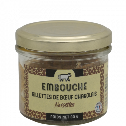 Rillettes de Bœuf Charolais aux noisettes 80g - Terrines du Morvan