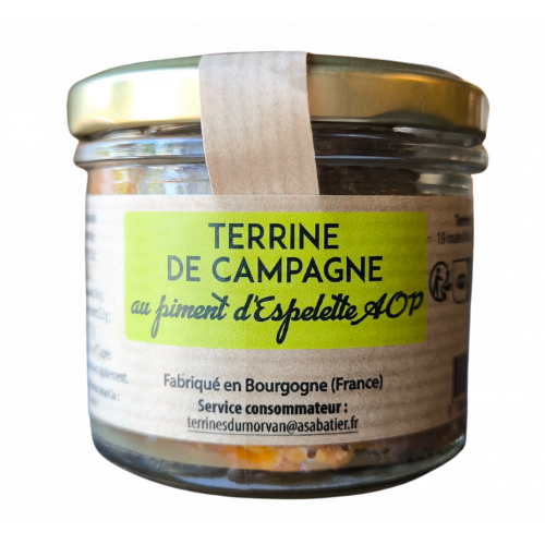 Terrine de campagne au piment d'Espelette AOP 80g Terrine du Morvan