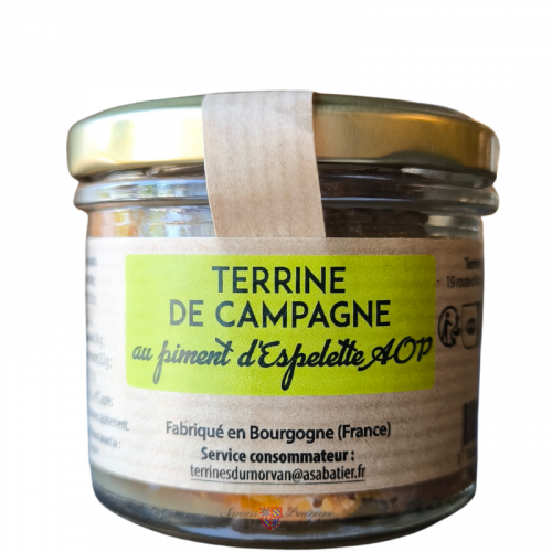 Terrine de campagne au piment d'Espelette AOP 80g Terrine du Morvan