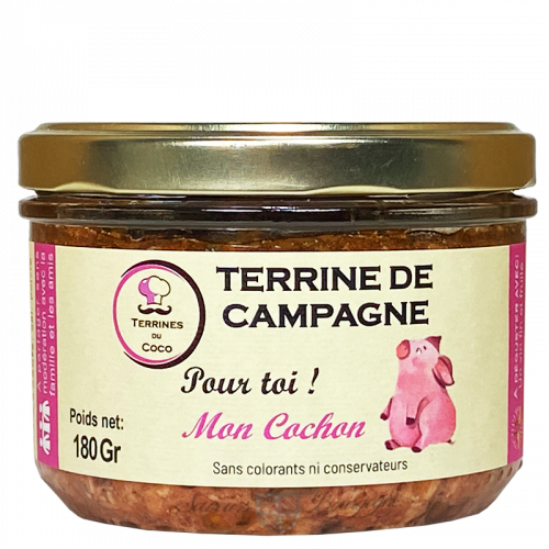 Terrine de campagne "Mon cochon" 180g - Coco