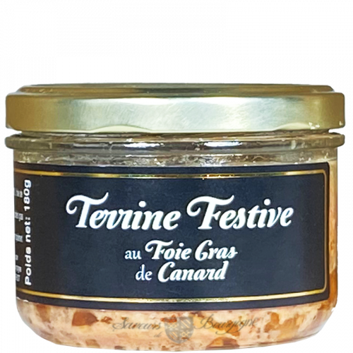 Terrine Festive au foie gras de canard 180g - Frairie de Bourgogne