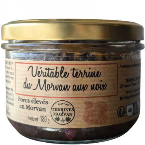 Véritable terrine du Morvan aux noix 180g (Porcs élevés en plein air)