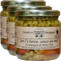 Sot l’y laisse, sauce au miel accompagné de petits pois 400g x 2 + 1 Gratuit