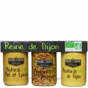 Trio Moutarde Bio 100g - Reine de Dijon