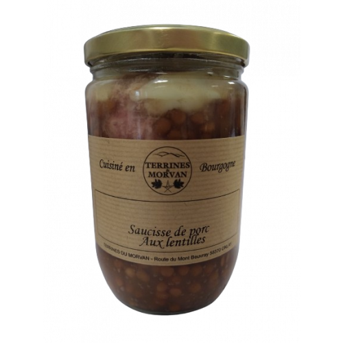 Saucisse de porc Aux lentilles 600g