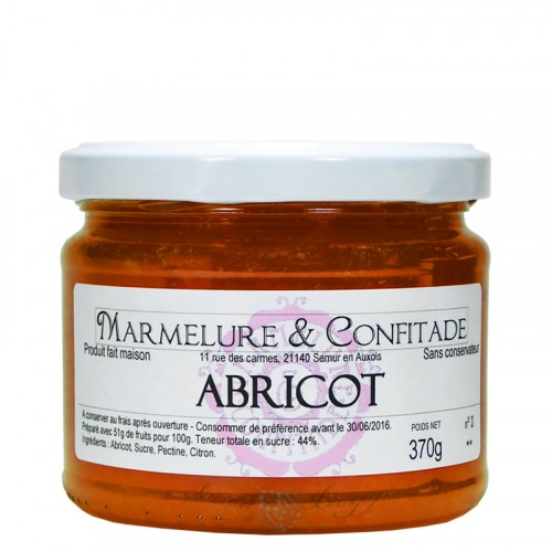 Confiture Abricot 370g Marmelure & Confitade