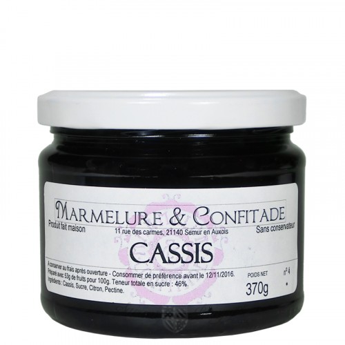 Confiture Cassis 370g Marmelure & Confitade