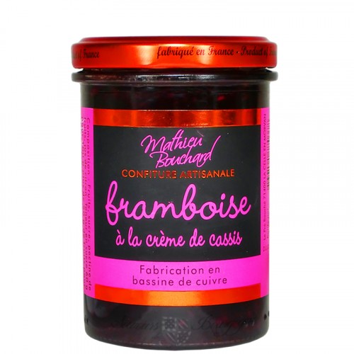 Confiture framboise à la crème de cassis 250g