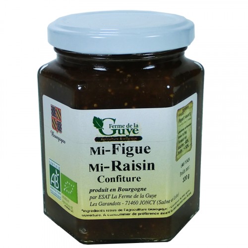 Confiture Mi-Figue/Mi Raisin 320g Bio ferme de Guye