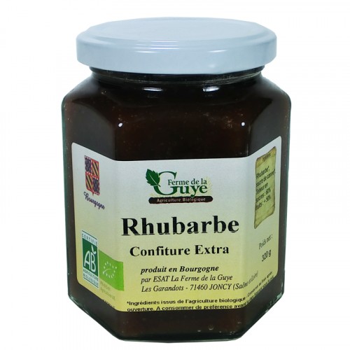 Confiture Rhubarbe 320g Bio ferme de Guye