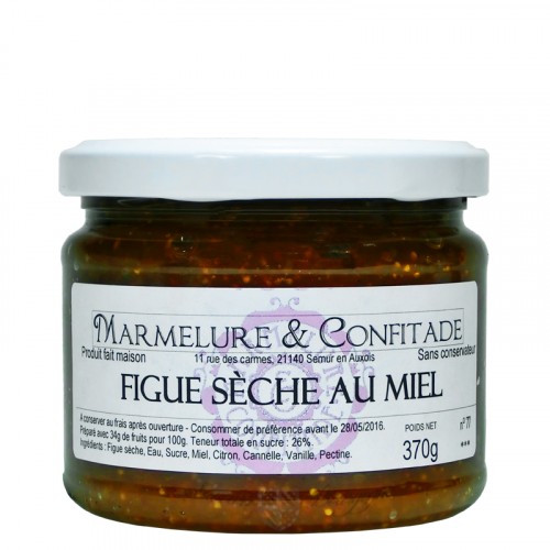 Confiture Figues sèches au miel 370g Marmelure & Confitade