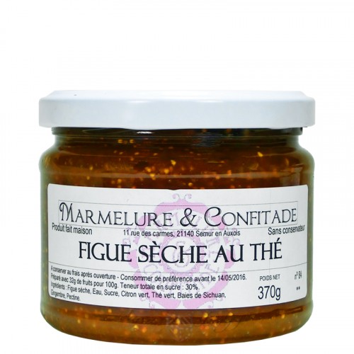 Confiture Figue sèche au thé 370g Marmelure & Confitade