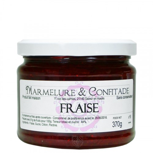 Confiture Fraise 370g Marmelure & Confitade