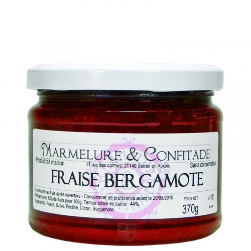 Confiture Fraise et bergamote 370g Marmelure & Confitade
