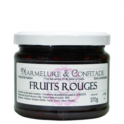 Confiture Fruits rouges 370g Marmelure & Confitade