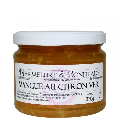 Confiture Mangue au citron vert 370g Marmelure & Confitade