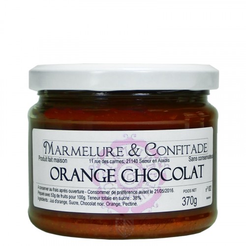Confiture Orange au chocolat 370g Marmelure & Confitade