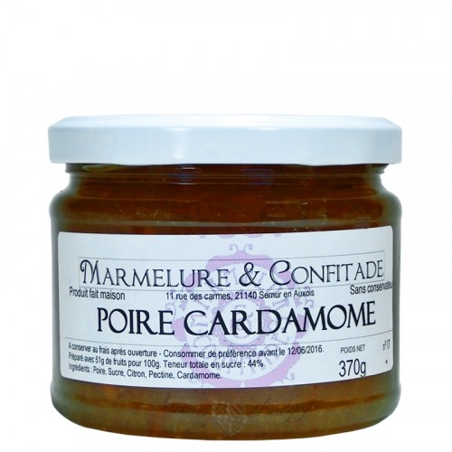 Confiture Poire et cardamome 370g Marmelure & Confitade