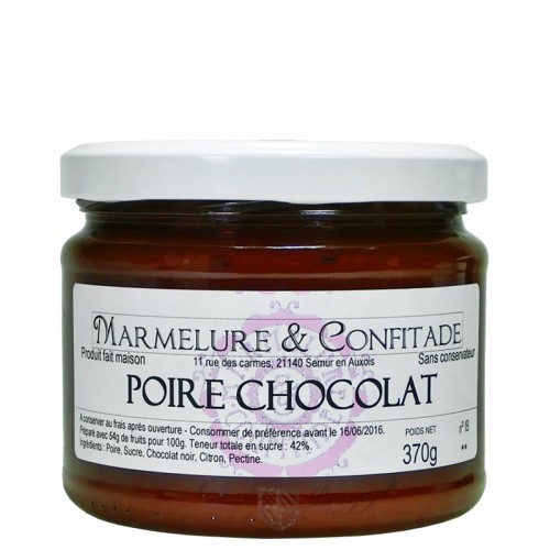 Confiture Poire et chocolat 370g Marmelure & Confitade