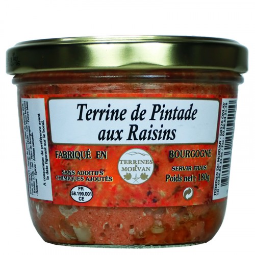 Terrine de Pintade aux raisins 180g