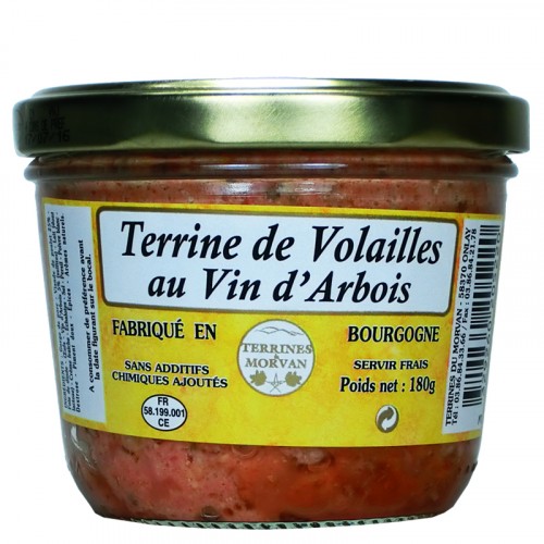 Terrine de volailles au vin d'Arbois 180g