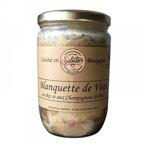 Blanquette de Veau au riz et aux champignons de Paris 600g