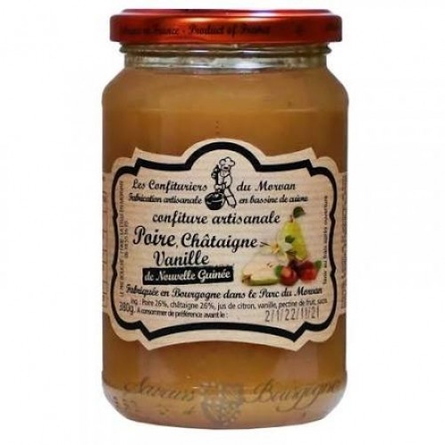 Confiture Poire Châtaigne Vanille de Nouvelle-Guinée 380g Confiturier du Morvan