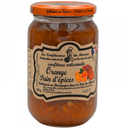Confiture Orange-Pain d’épice 380g Confituriers du Morvan