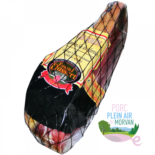 Demi Jambon Sec Porc plein air du Morvan 12 mois minimum 2,6kg Fernand Dussert