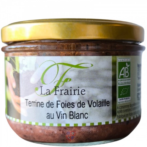 Terrine de foies de Volaille au Vin Blanc 180g Frairie de Bourgogne